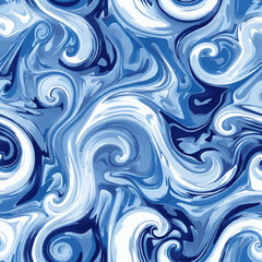 Watery swirls 2, seamless pattern, vector, tiling
