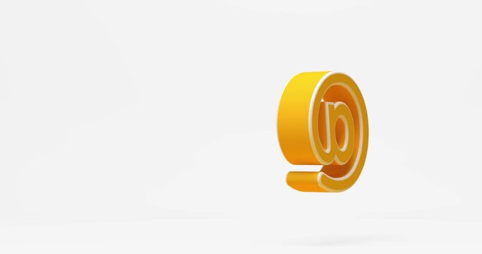 contact icon symbol as a part of communication - 3D Animation seamless loop 4K DCI