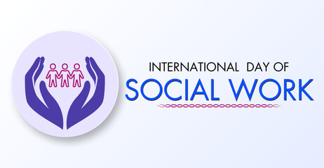Internatioal day of social work, celebration or campaign banner design