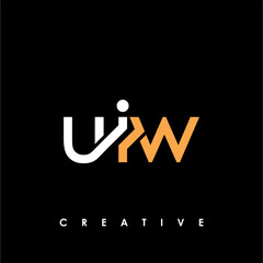 UIW Letter Initial Logo Design Template Vector Illustration