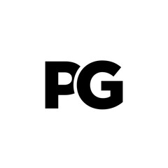 Letter P and G, PG logo design template. Minimal monogram initial based logotype.