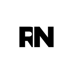 Letter R and N, RN logo design template. Minimal monogram initial based logotype.