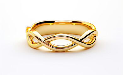Elegant Gold Ring With Twisted Design