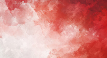 Red and White Background With White Clouds
