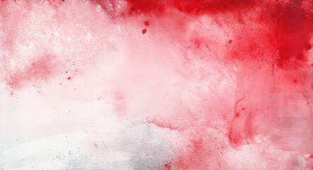 Red and White Painting With Black Spots