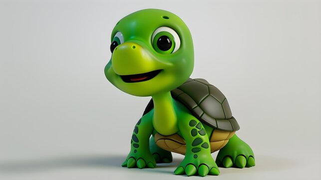Cute 3D of turtle character