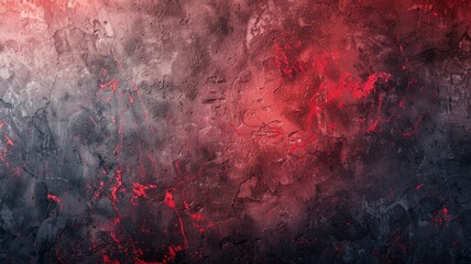 Beautiful grunge gray red background. Panoramic abstract decorative dark background. Wide angle rough stylish mystic texture wallpaper with copy space - generative ai - obrazy, fototapety, plakaty