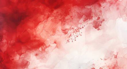Red and White Background Covered in Smoke