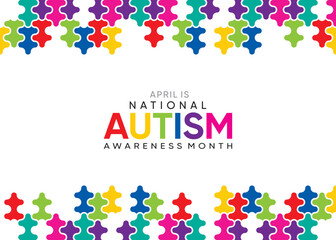 National autism awareness month celebrate in April month.