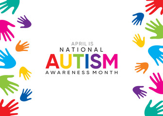 National autism awareness month celebrate in April month.