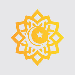 Islamic Logo design, Mosque icon design silhouette, vector islamic logo template