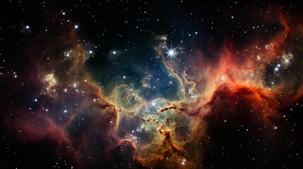 Vivid and diverse nebula showing vibrant colors and contrast in spectacular cosmic regions