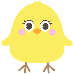 happy spring easter little cute yellow chick