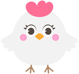 happy spring easter little cute chicken