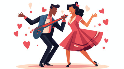 A dancing date with a bowtie grooving to the sweet