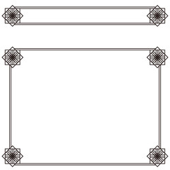 전통문양, 깔끔 심플 간결 사각 도형