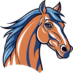 Bold Horse Mascot Vector Graphic