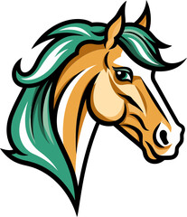 Obraz na płótnie Canvas Spirited Horse Mascot Vector Image