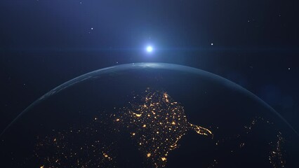 Cinematic Planet Earth Sunrise Over America 4k ProRes 422 HQ