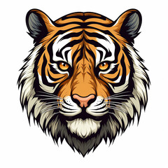 3d photo of tiger isolate on white made with generative ai