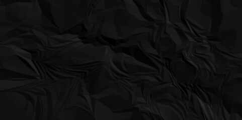Crumpled paper texture and black crumpled paper texture crush paper so that it becomes creased and wrinkled. Old black crumpled paper sheet background texture. 