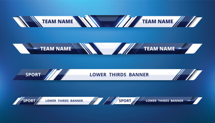 Sport Scoreboard Broadcast Graphic and Lower Thirds Template for soccer and football, vector illustration