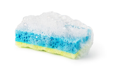 cleaning sponge with soap foam - 756360351