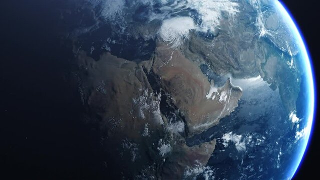 Cinematic Planet Earth Zoom Out Saudi Arabia Ksa 4k ProRes 422 HQ