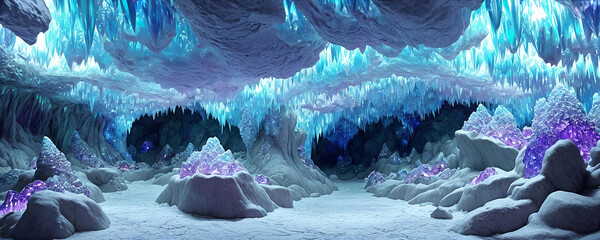 Crystal Cave, a subterranean world filled with shimmering crystal formations - 756360753