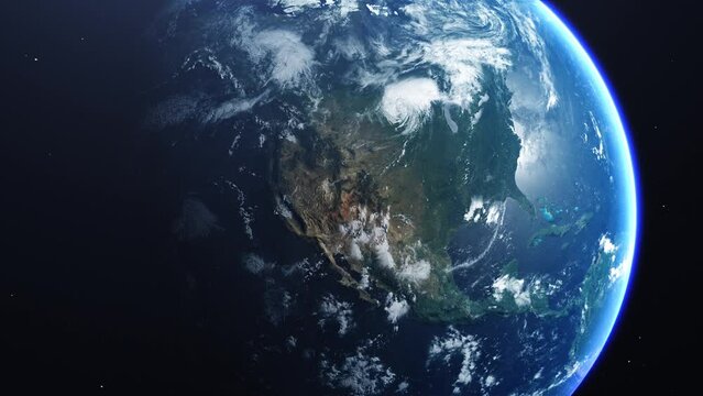 Cinematic Planet Earth Zoom Out North America 4k ProRes 422 HQ