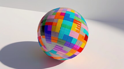 Obraz premium Beach ball with stripes. Summer, net, relaxation, sea, sand, games, sun, volleyball, children, swimming, shells, tanning, waves, vacation, air. Generated by AI