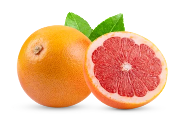 Fototapete Rund Grapefruit isolated on transparent png © sommai