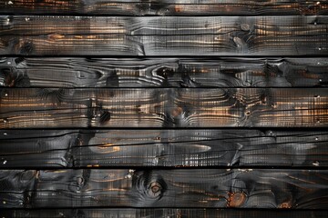 Rough, dark wood plank background. Generative AI.