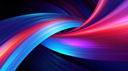 Vibrant Digital Abstract Swirls with a Luminous Gradient