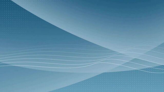 Animation of white liens moving over blue background