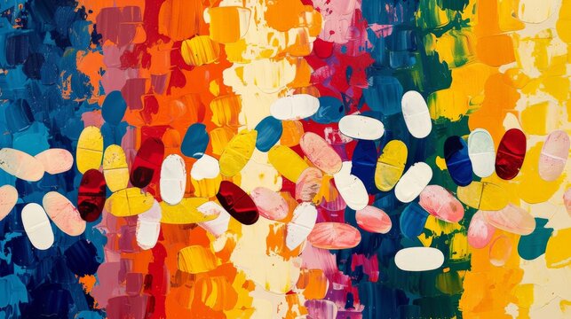 abstract watercolor pils tablets color background