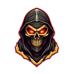 Skull Ninja Illustration can be used for T-shirt Design. Ninja Emblem