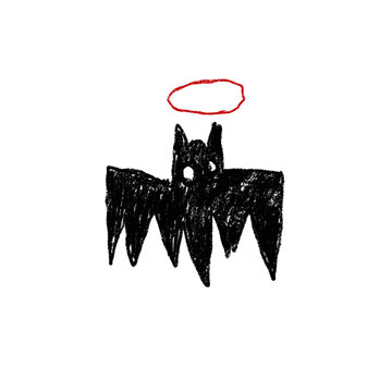 Simple sketch of Basquiat's bat PNG
