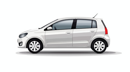 White city car with blank surface for your creative