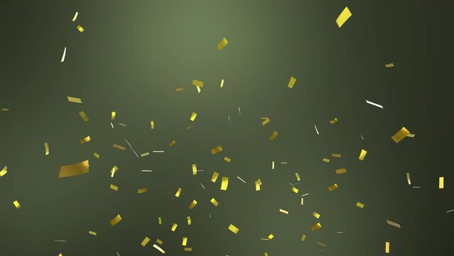 Animation of confetti falling on black background