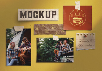 Mood Board Collage Mockup - obrazy, fototapety, plakaty