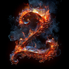 number 2 as a fantasy style font