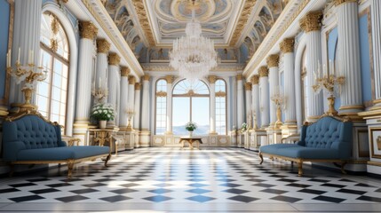 Obraz premium Great reception room in the castle