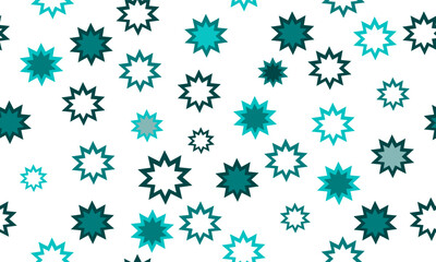 seamless pattern with stars, seamless pattern with star flowers, seamless pattern with green gray repeat style, replete image design for fabric printing
