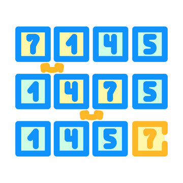 bubble sort algorithm color icon vector. bubble sort algorithm sign. isolated symbol illustration