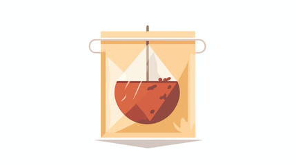 Tea Bag Icon. flat vector isolated on white background