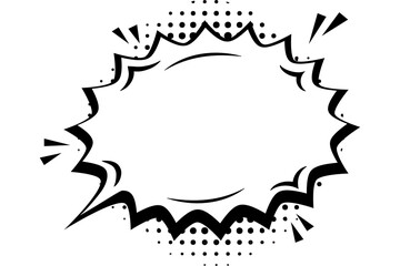 Speech bubble empty pop art style