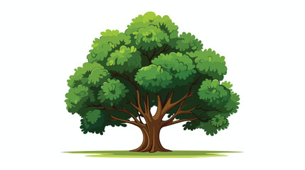 tree vector flat color icon flat vector isolated on