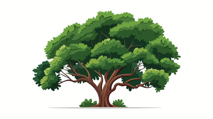 tree vector flat color icon flat vector isolated on