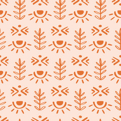 Ethnic seamless pattern. Tribal background texture